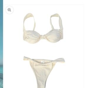 Strawberry Milk Mob Cream Bikini Set Minimalist Swimwear